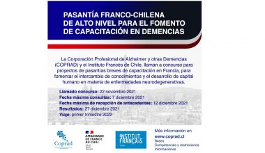 Llamado a concurso: Pasantía Franco-Chilena de alto nivel para el fomento de capacitación en demencias